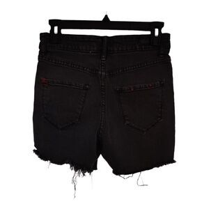 BDG Women's Shorts Size 28 Black Jeans Mom High Rise Cotton Cut-offs Raw Hem